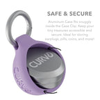 CURVD Premium Carrying Case Durable Travel Keychain Container, Medicine Pill Organizer, Travel Pill Box, Small Waterproof Holder for Pills, Earplugs, Compatible with Loop, Vibes & Eargasm - color: Purple