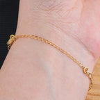 18K Solid Gold Necklace Extender for Women Bracelet Anklet Durable Adjustable Extension Chain Gold Necklace Extenders for Women 2 Inches - color: B