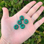 Adabele 10pcs Lab Created Green Malachite Gemstone 8x14mm Donut Rondelle Beads Large Hole ID 5.6mm for DIY Craft Jewelry Making GW-A8 - color: Lab Created Malachite, size: 14mm x 8mm - 10pcs