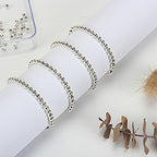 1200 Pcs Silver Plated Smooth Round Metal Beads - Spacer, Crimp, Clamp End Stopper Beads 4 mm for Jewelry Making - color: Silver 4mm 1200 Pcs