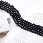 NCB Black Matte Onyx Beads 200pcs 4mm Round Gemstone Beads Spacer Charm Beads Natural Stone Loose Beads for Bracelet Necklace Jewelry Making 4mm 6mm 8mm 10mm (Matte Black Onyx, 4mm 200Beads) - color: Matte Black Onyx, size: 4mm 200Beads