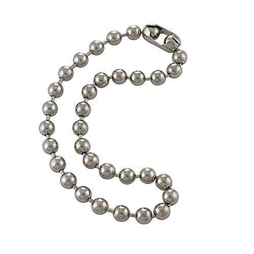 DragonWeave Jewelry 9.5mm Extra Large Silver Steel Ball Chain Mens Necklace Extra Durable Color Protect Finish ANY LENGTH