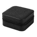 Neveika Portable Travel Mini Jewelry Box Leather Jewellery Ring Organizer Case Storage Gift Box Girls Women (4pcs black). - color: black