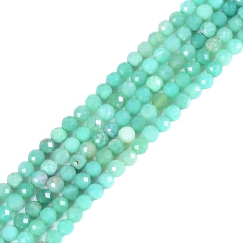 Australian Nephrite 3mm Faceted Gemstone Round Loose Beads Strand 15.5-16" DIY Jewelry Making - color: Australian Nephrite