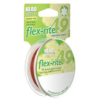 The Beadsmith Flex-Rite Beading Wire - 49-Strand Nylon-Coated Stainless-Steel Wire, 0.014" (0.35 mm) Dia, Red, 30 ft Spool, Durable Necklace & Bracelet String, for Jewelry Making Supplies - color: Red, size: .014” Dia - 30 ft