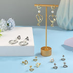 SUNNYCLUE 40Pcs Real 24K Gold Plated Heart Earring Findings with Hole Studs for DIY Dangle Earrings Craft - color: 20Pairs Real 24K Gold Plated & Stainless Steel Heart Earrings Post
