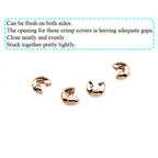 Crimp Bead Knot Covers 5mm Outer Dia Half Round Open Form a Ball Easy to Position Two Sides Keep Flush Close Neatly Evenly Stop Wire Wear No Irritate for Jewelry Craft Rose Gold 100pcs - size: Rose Gold 5mm 100Pcs