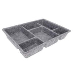 Navaris Felt Drawer Organizer Tray - Tidy Desk Drawers, Office Supplies, Jewelry, Cosmetics, Small Personal Items and Accessories - Gray - color: Grey