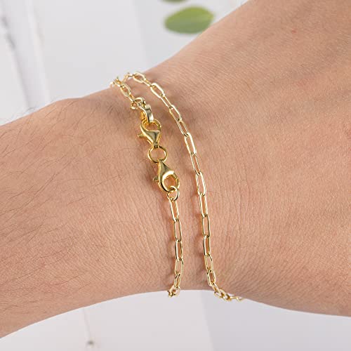 Double Lobster Clasp Gold Plated Sterling Silver Double Claw Connector Bracelet Extension Clasp for Jewelry Making（2pcs） - color: B-2 PCS Gold