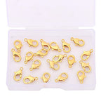 BEADIA 18K Gold Plated Lobster Clasps Non Tarnish 12mm 20pcs for Jewelry Making Findings - color: Lobster Clasps Gold, size: 12mm