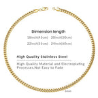 4/6mm Cuban Link Chains for Men - Gold/Silver Plated Stainless Steel Miami Curb Chain Necklace - No Tarnish Hip Hop Mens Jewelry, 18"/20"/22"/24" - color: 6MM Gold Chain, size: 18inch