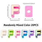 Beadthoven 20pcs Big Letter F Beads Large Hole Bubble Alphabet Acrylic Beads Charm Iridescent Plastic F Shape Loose Chunky Spacers for Jewelry Making Bracelet Necklace Keychains Shoelaces Crafts - color: F