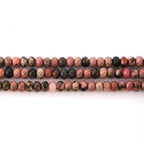Faceted 4x6mm Natural Rhodonite Stone Rondelle Spacer Gemstone Beads Loose Semi Gemstone Beads for Jewelry Making - color: Rhodonite
