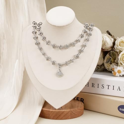 SMYHTGLIF 2 Meters Stainless Steel Jewelry Making Chain Bulk with Buckles Silver Paperclip Chain for Jewelry Making - color: Knot Silver