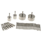 The Beadsmith Wig-Jig Peg Kit – 30pc Metal Pegs and Rounds in 2 Sizes Each w/Storage Case, Use w/Wig-A-Ma-Jig Deluxe