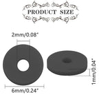 Polymer Clay Beads, 6mm Heishi Bead for Jewelry Bracelets Necklace Making 1000PCS - color: Gunmetal