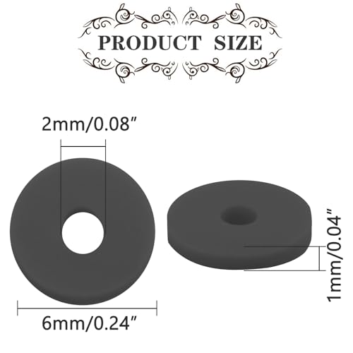 Polymer Clay Beads, 6mm Heishi Bead for Jewelry Bracelets Necklace Making 1000PCS - color: Gunmetal