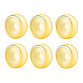 Clip Stopper Charms Sterling Silver Rondelle Spacer Bead Charm Stopper Charm for Pandora Charm Bracelets - color: Gold-Plated (6 pcs)