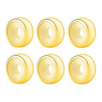 Clip Stopper Charms Sterling Silver Rondelle Spacer Bead Charm Stopper Charm for Pandora Charm Bracelets - color: Gold-Plated (6 pcs)