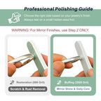 CATIFLIN 20Pcs Jewelry Polishing Sticks, Double-Sided 600/3000 Grit Silver Polish & Scratch Remover for Gold, Sterling Silver, Brass, Professional Tarnish Cleaning Buffing Tool for Watches (3.54")
