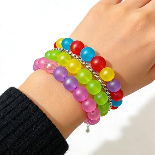 Mixed Lots Shiny Silicone Bead DIY Beading Hairband Bracelets Necklace Craft Embelishment (Mixed Colors-Silicone#1) - color: Mixed Colors-Silicone#1