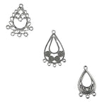 60Pcs Tibetan Antique Silver Dangle Chandelier Component Links,15 Styles Alloy Earrings Connector Charms,Hollow Charms Connectors for Jewelry Making
