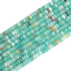150PCS 2x4mm Natural Amazonite Rondelle Beads Abacus Disk Stone Beads Round Loose Spacer Gemstone Beads for DIY Bracelet Necklace Jewelry Making - color: Amazonite, size: 2x4mm Abacus Disk