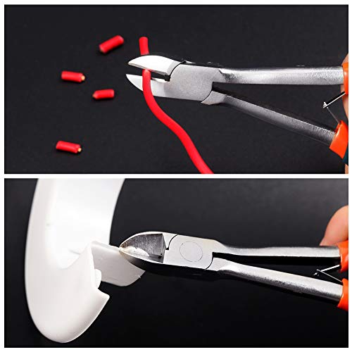 SPEEDWOX Side cutter Long Reach Diagonal Pliers 6 Inch Mini Fine Wire Cutting Plier Nippers High Leverage Reduce Efforts Precision Micro Wire Cutters for Hard to Reach Narrow Spaces - style: Diagonal Pliers