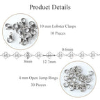 Jabogrii 16.4 Feet Silver Four Leaf Clover Jewelry Making Chains Roll Stainless Steel DIY Craft Chain Bulk for Jewelry Making - color: FLower Silver
