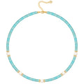 CANEVINKA Bohemian Beaded Choker Necklace 18K Gold Plated Bead Pendant Necklace Vintage Handmade Jewelry for Women - style: Five Pearl