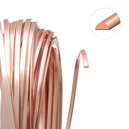 The Beadsmith Half-Round Craft Wire – Soft Temper Jewelry Wire, Rose Gold Color, 21 Gauge, 4 Yards - color: Rose Gold, size: 21 Gauge