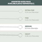 The Beadsmith Twisted Beading Needles - 2.5" (6.35 cm) Collapsible Eye Beading Needle, Medium (0.3 mm Diameter), Stainless Steel Flexible Wire for Stringing, Jewelry Making, Pack of 50 - style: Medium
