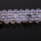 Best Sellers Natural Stone Beads Black and White Water Grass Agate Round Loose Beads for Jewelry Making DIY Bracelet Necklace (4mm) - color: Black And White Agate, size: 4mm