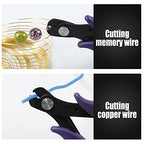 5.5 Inches Memory Wire Cutter Kit for Jewelry Making, 200 Gold Memory Wire Loops, 64mm Gauge, Polished Stainless Steel, Gold - color: Gold