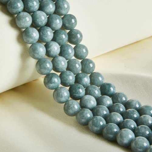 100pcs 6mm Burmese Jade Beads Natural Gemstone Beads Round Loose Beads for Crafting and Jewelry Making - color: Burmese Jade, size: 6mm