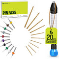 Micro Drill Bits Set with Pin Vise | Small Hand Drill - Pin Vise Hand Drill Manual, PCB Mini Bits for Resin Beads Polymer Clay | DYI Jewelry Making, set - style: Professional