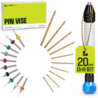 Micro Drill Bits Set with Pin Vise | Small Hand Drill - Pin Vise Hand Drill Manual, PCB Mini Bits for Resin Beads Polymer Clay | DYI Jewelry Making, set - style: Professional