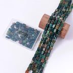 Natural Large Indian Agate Cube Stone Beads 8x11mm 38cm/str Loose Semi Gemstone Stone Square Beads for Making Bracelets Necklace - color: Indian Agate