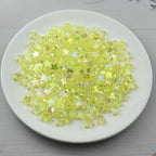 450 PCS Acrylic Star Shape Beads AB Colors Loose Pony Spacer Beads with Hole for Jewelry Making Necklace Earring Key Chains DIY Projects(Lemon Yellow AB) - color: Lemon Yellow AB