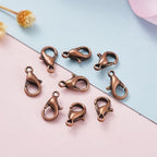 HDSupplies 100 Pieces - Lobster Clasps - Red Copper Tone - 10x6mm w/ 1mm Hole - color: Red Copper, size: 10x6mm
