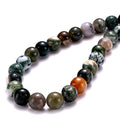 BEADIA Natural India Agate Stone Round Loose Semi Gemstone Beads for Jewelry Making 6MM 61PCS - color: India Agate, size: 6mm