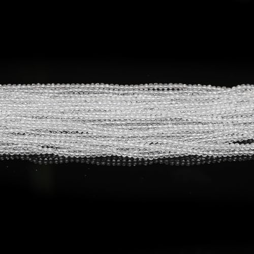 10 Strands Spinel Beads Artificial Faceted Small Round Loose Beads 3mm 15 inch for Jewelry Making Charms Necklace Bracelet - color: White