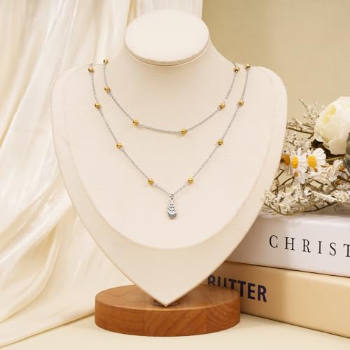 SMYHTGLIF 16.4 Stainless Steel Cable Chain Gold Bead Chain for Jewelry Making DIY Craft Jewelry Making Supplies - color: Bead Gold