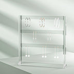 Coward Acrylic Earring Holder Stand, Tabletop Earring Jewelry Easel Display, Earring Jewelry Holder Organizer for Home Use or Store Selling Show (3layer)