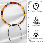 Amazing Gemstone Crystal Anklet Ankle Bracelets for Women - Waterproof Beaded Healing Crystal Anklets, Plus Size Chakra Gemstone Bead Anklet - color: Mookaite, style: Plain