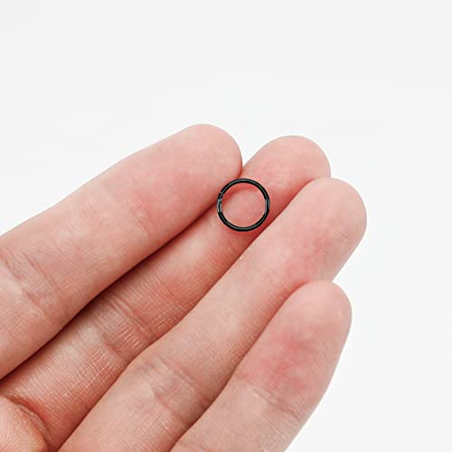 1000Pcs Black O Ring Connectors Metal Open Jump Rings Set 304 Stainless-Steel Jump Rings for Jewelry Making Connectors 4mm 5mm 6mm 7mm 8mm 10mm (Black)