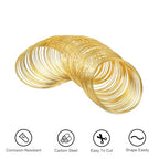 PATIKIL 100 Loops Memory Wire, 1pcs 0.8mm 20 Gauge Jewelry Wire Craft Wire Memory Steel Wire for Jewelry Making Bracelets Beading DIY Crafts, Golden