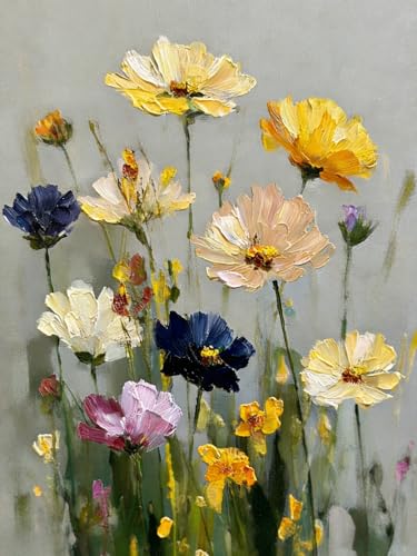 CHWGLFGG 5D Diamond Art Painting Kits for Adults, Wild Flowers Diamond Paintings Beginner, DIY Full Round Drill Paint by Diamonds Dot Gem Art for Adults, Home Wall Decor 12x16 Inch - color: KM895-1