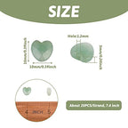 Fashewelry 18pcs Faceted Heart Natural Green Aventurine Stone Beads Tumbled Chakra Gemstone Beads Crystal Healing Drilled Loose Beads for Earring Bracelet Necklace Jewelry Making - color: Green Aventurine