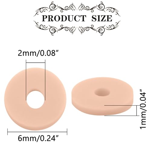 Polymer Clay Beads, 6mm Heishi Bead for Jewelry Bracelets Necklace Making 1000PCS - color: Warm Tan